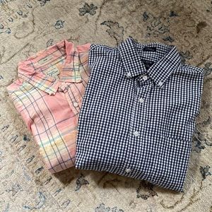 EUC BUNDLE OF 2 MENS SIZE L JCREW SLIM BUTTON-DOWN SHIRTS